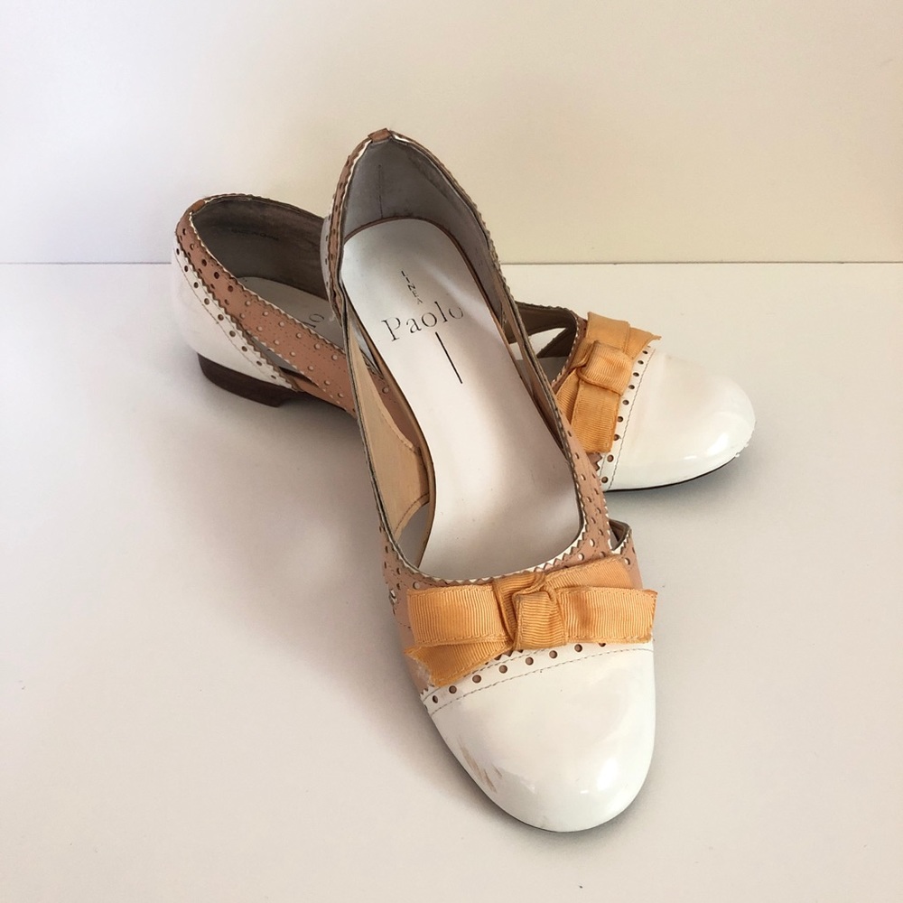 Linea Paolo Oxford Cap Toe Ballet Flat With Bow